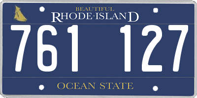 RI license plate 761127