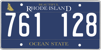 RI license plate 761128