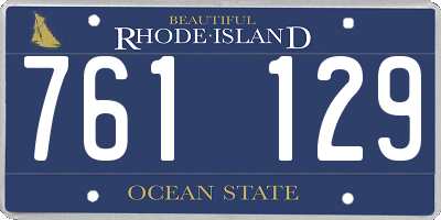 RI license plate 761129