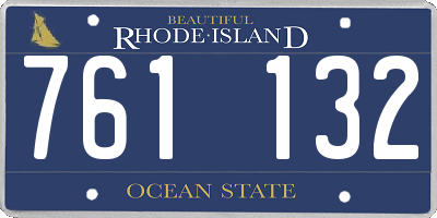 RI license plate 761132