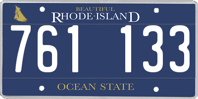RI license plate 761133