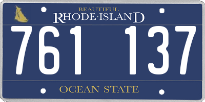 RI license plate 761137