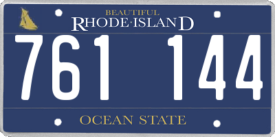 RI license plate 761144