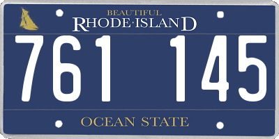 RI license plate 761145