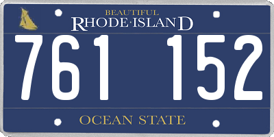 RI license plate 761152