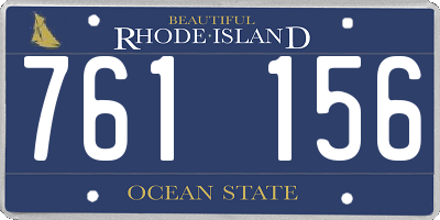 RI license plate 761156