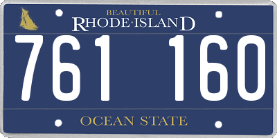RI license plate 761160