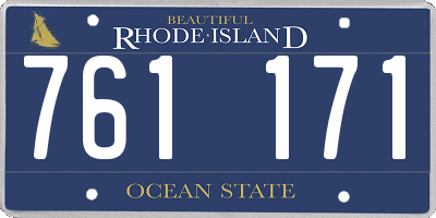 RI license plate 761171