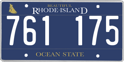 RI license plate 761175
