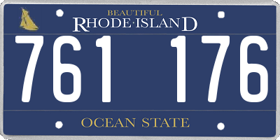RI license plate 761176