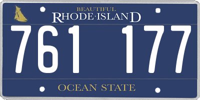 RI license plate 761177