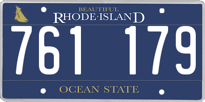 RI license plate 761179