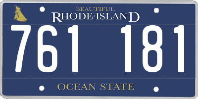 RI license plate 761181