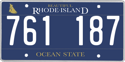 RI license plate 761187