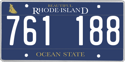 RI license plate 761188