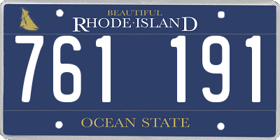 RI license plate 761191