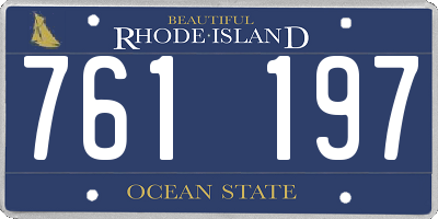 RI license plate 761197