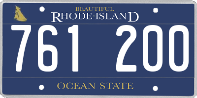 RI license plate 761200