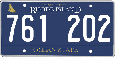 RI license plate 761202