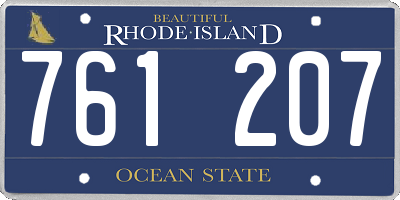RI license plate 761207