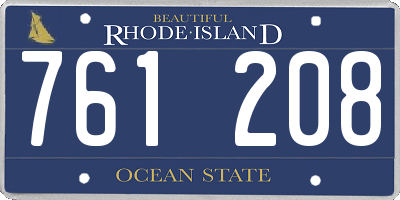 RI license plate 761208