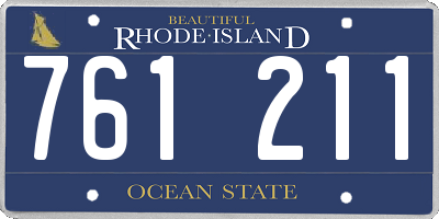 RI license plate 761211