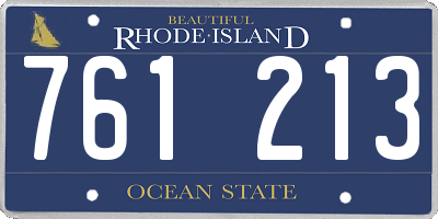 RI license plate 761213
