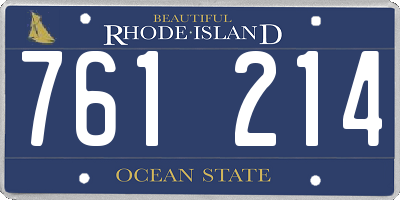 RI license plate 761214