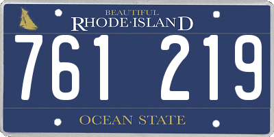 RI license plate 761219