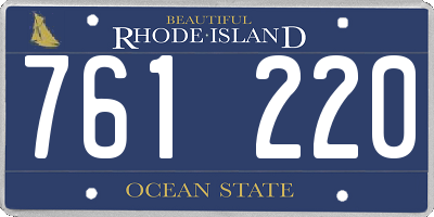 RI license plate 761220