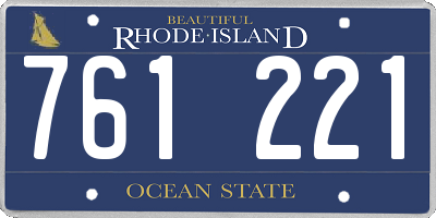 RI license plate 761221