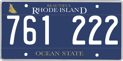 RI license plate 761222