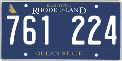 RI license plate 761224