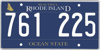 RI license plate 761225