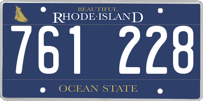 RI license plate 761228