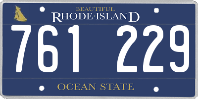 RI license plate 761229