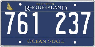 RI license plate 761237