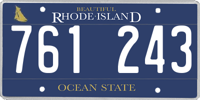 RI license plate 761243