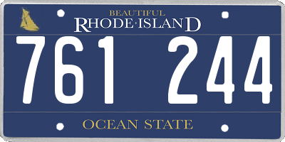 RI license plate 761244