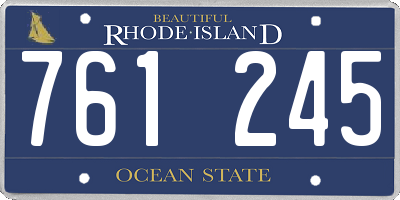 RI license plate 761245