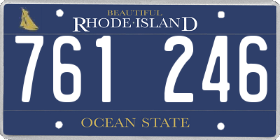 RI license plate 761246