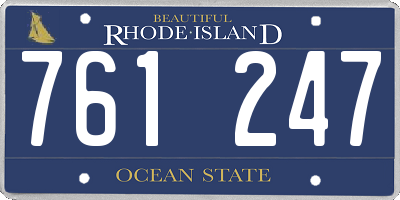 RI license plate 761247