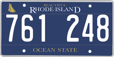 RI license plate 761248
