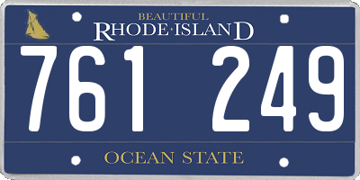 RI license plate 761249