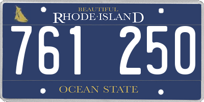RI license plate 761250
