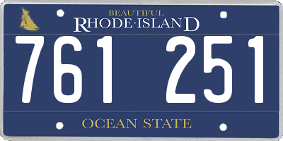 RI license plate 761251
