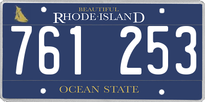 RI license plate 761253