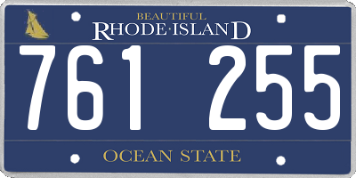 RI license plate 761255