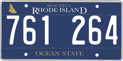 RI license plate 761264