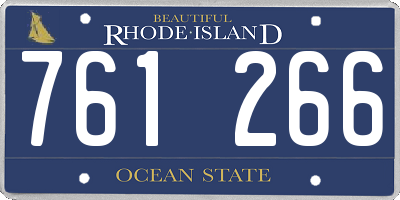 RI license plate 761266
